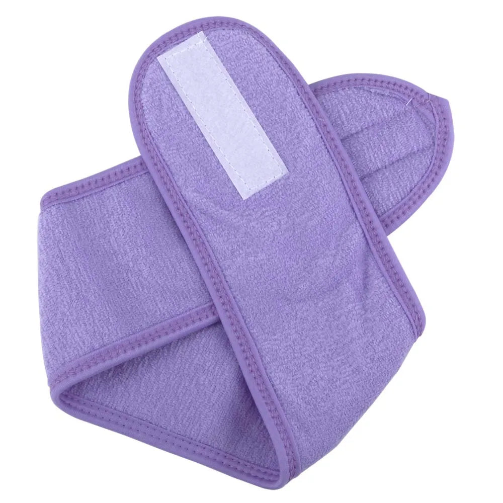 1pcs Eyelashes Extension Wash Face/Spa/Eye Lash Soft Face Headband Make Up Wrap Head Terry Cloth Headband with Magic Tape Tool