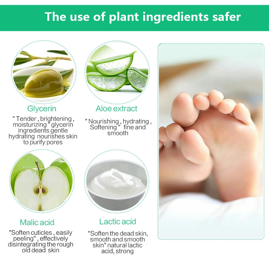 2packs=4pcs Foot Peeling Mask Renewal Foot Mask for Legs Remove Dead Skin Smooth Exfoliating Socks Foot Care Socks For Pedicure