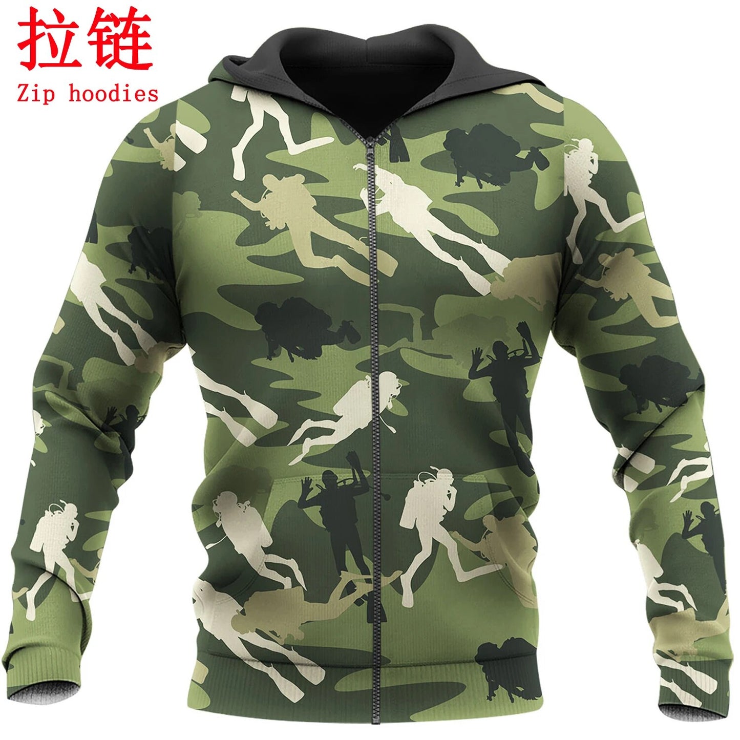 Fashion Mens hoodies 3D printed Scuba Diving Art Sweatshirt Hoodie Harajuku Autumn Streetwear Unisex Casual Tracksuit DW0109