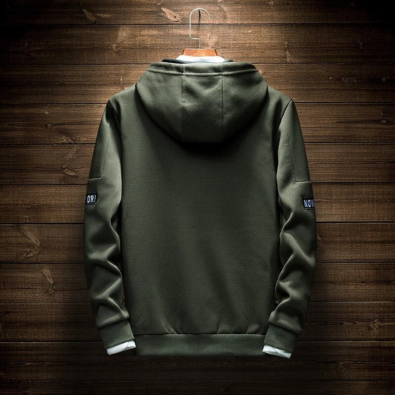 Hoodied Green Mens Hoodies Argyle Letter Men Hoodies Dress Hooded Homme Zipper Streetwear Hip Hop Sweatshirts Clothing Over Size