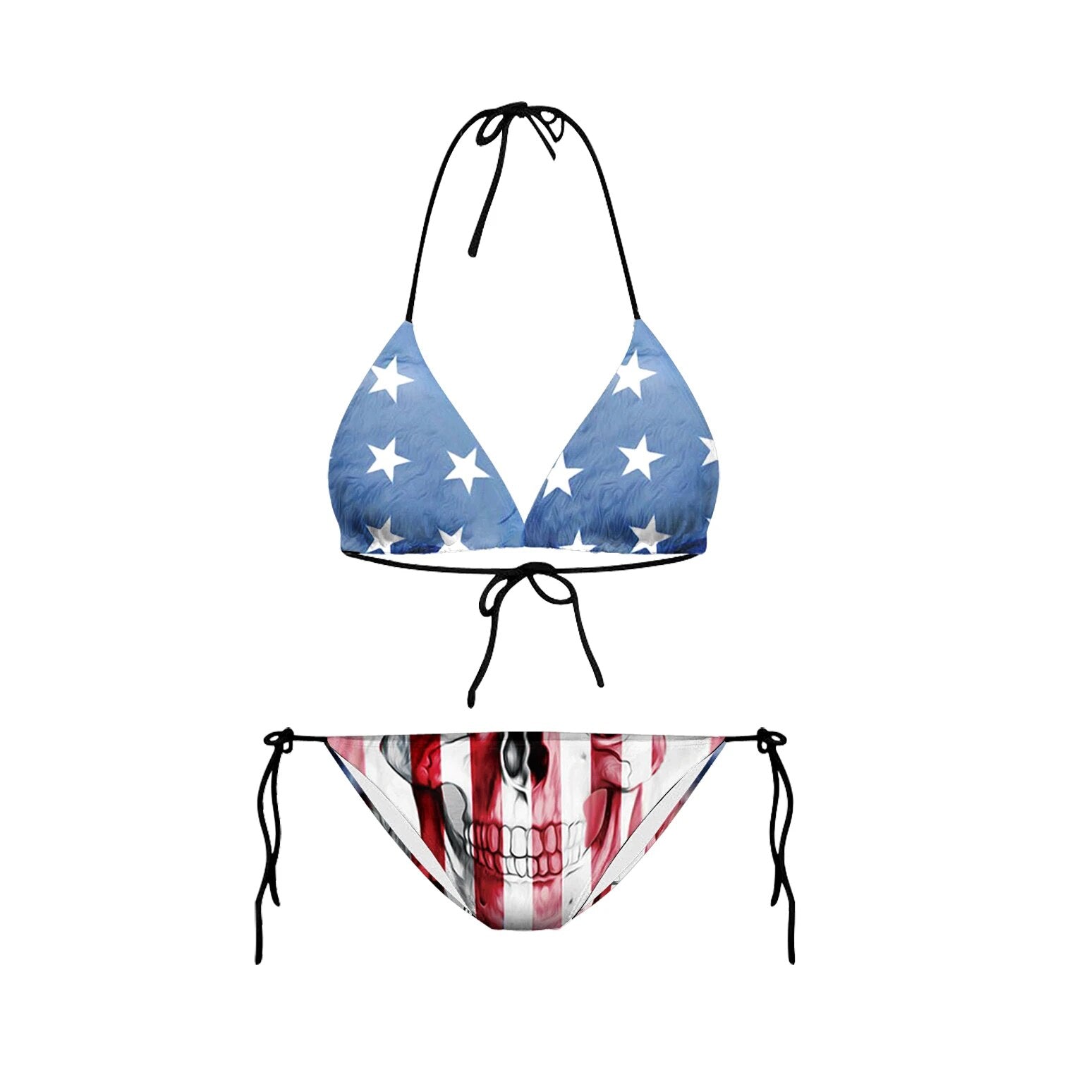 Bikini 2023 Plavky Mujer Sexy Set Swimsuit biquini Skull Printed Women Bra Swimwear Green Bathing Suit Bikinis Y03002