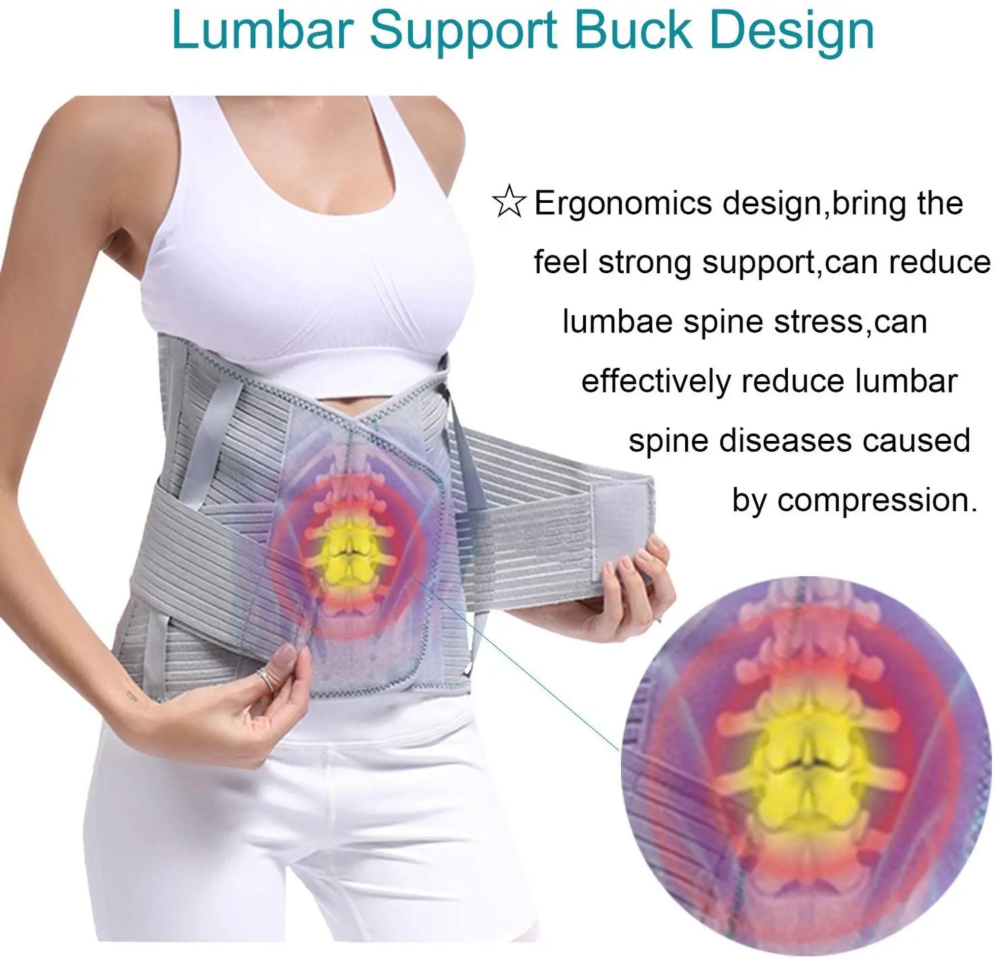 HKJD Medical High Back Brace Waist Belt Spine Support Men Women Belts Breathable Lumbar Corset Orthopedic Back Support