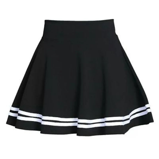 Summer 2023 Women Skirt Elastic Faldas Ladies Midi Skirts Pleated Black Sexy Stripe Girl Mini Short School Skirts saia feminina