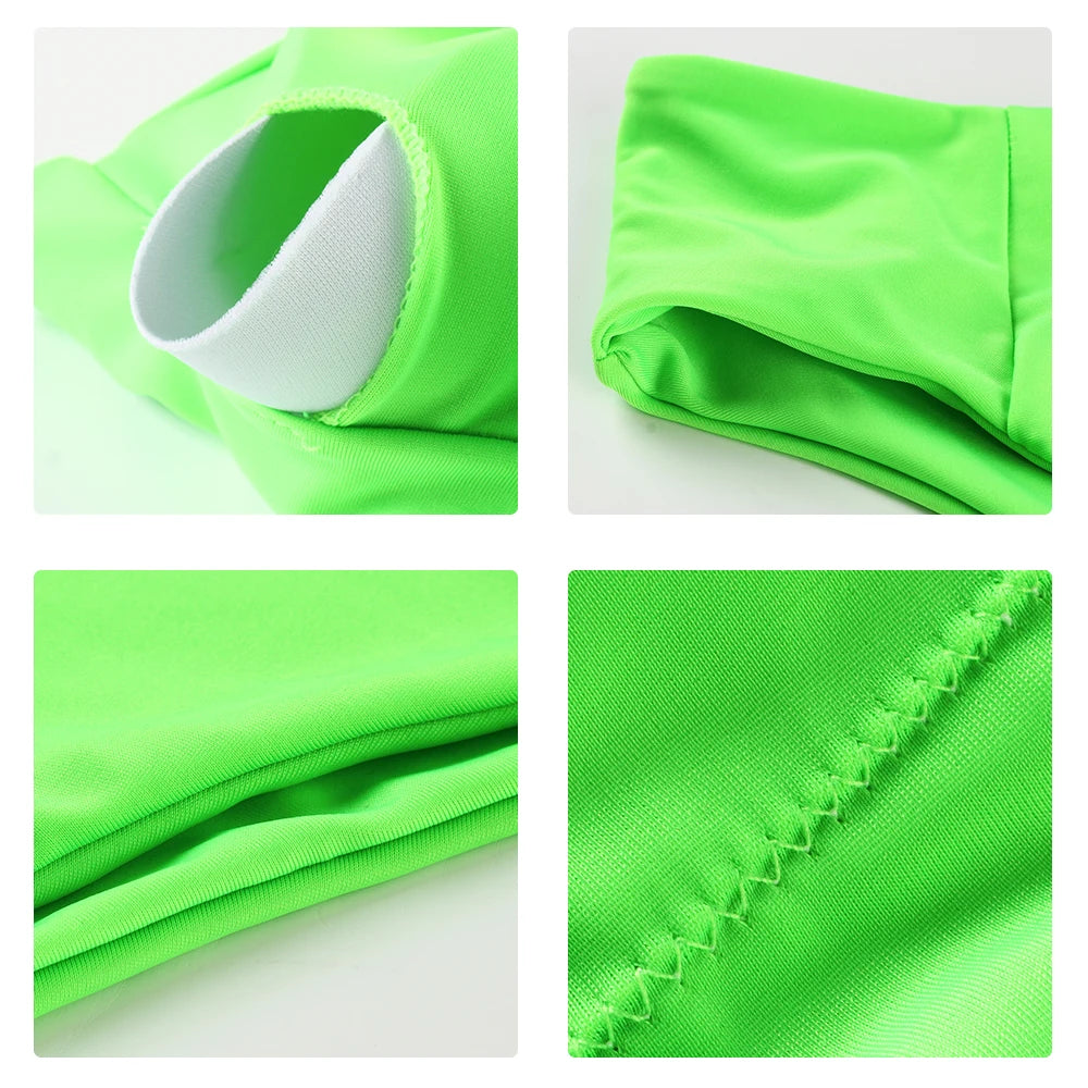 OMKAGI Swimsuit Swimwear Women 2021 Bandeau Solid High Waist Rose Black White Bathing Suit Biquinis Bra with Padded Bikini Set