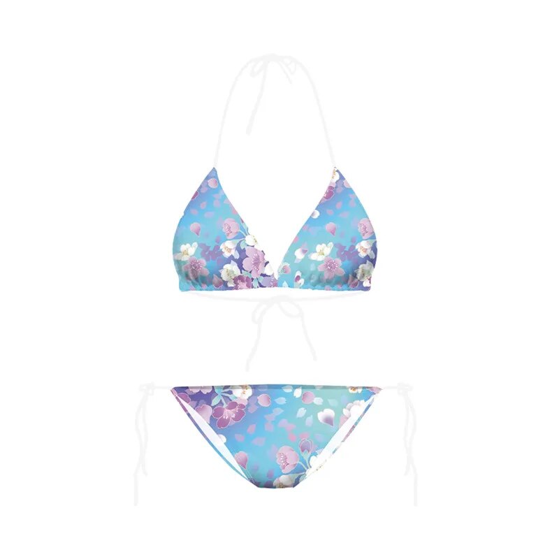 Bikini 2023 Plavky Mujer Sexy Set Swimsuit biquini Skull Printed Women Bra Swimwear Green Bathing Suit Bikinis Y03002