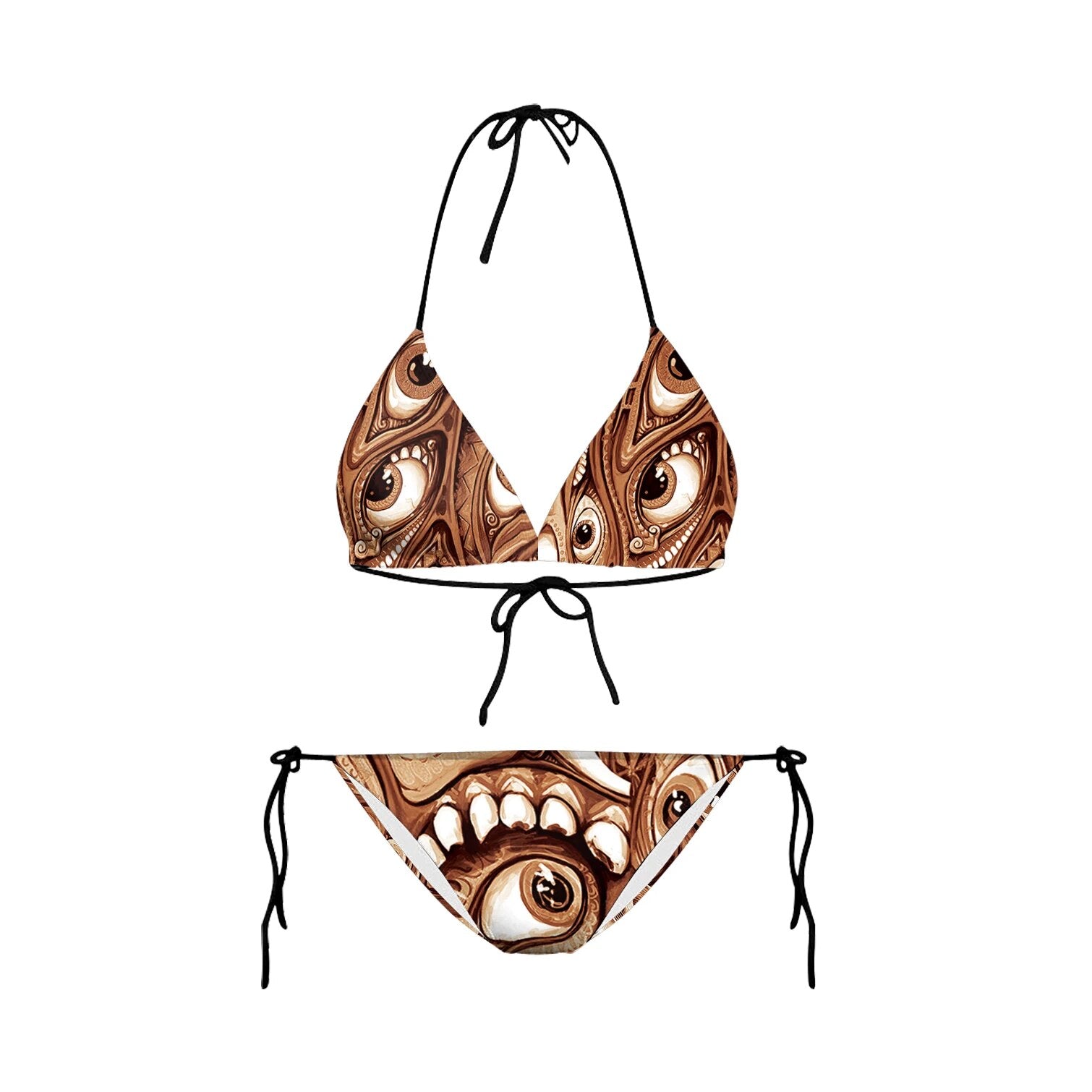 Bikini 2023 Plavky Mujer Sexy Set Swimsuit biquini Skull Printed Women Bra Swimwear Green Bathing Suit Bikinis Y03002