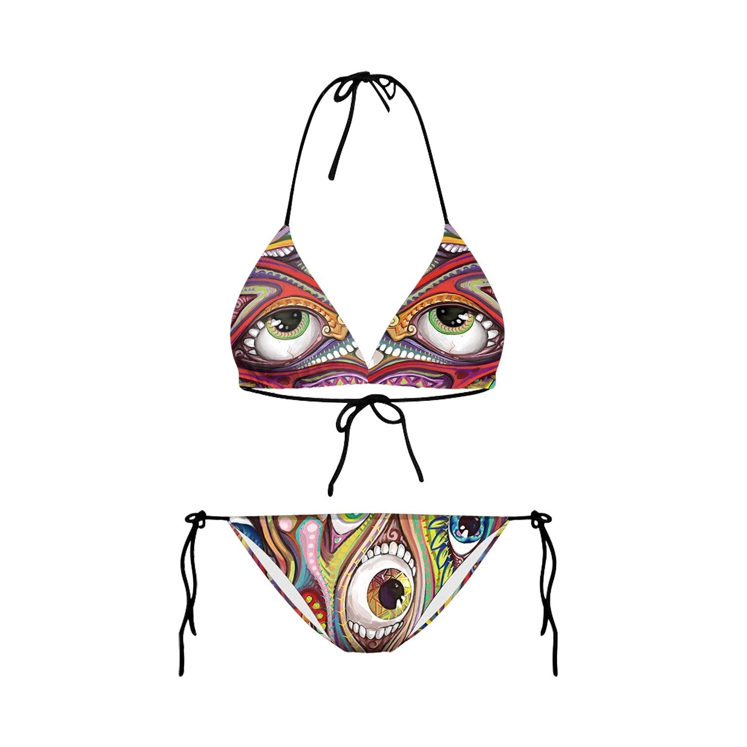 Bikini 2023 Plavky Mujer Sexy Set Swimsuit biquini Skull Printed Women Bra Swimwear Green Bathing Suit Bikinis Y03002