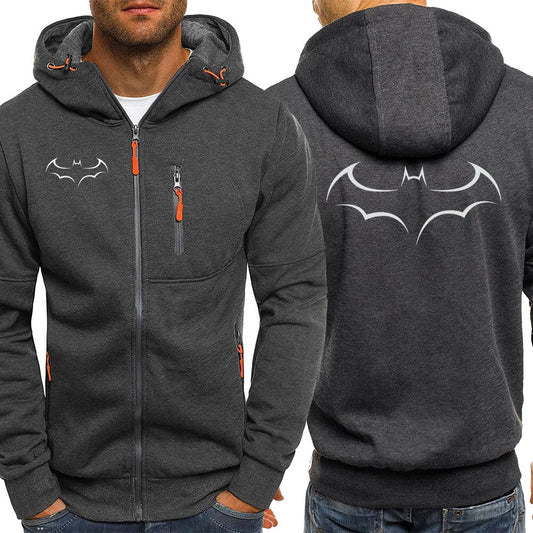 Autumn Hot Sale Fashion Brand Sweatshirt Mens Hoodies Bat Casual Zipper Jackets Male Warm Coat Sportswear Men Tracksuit
