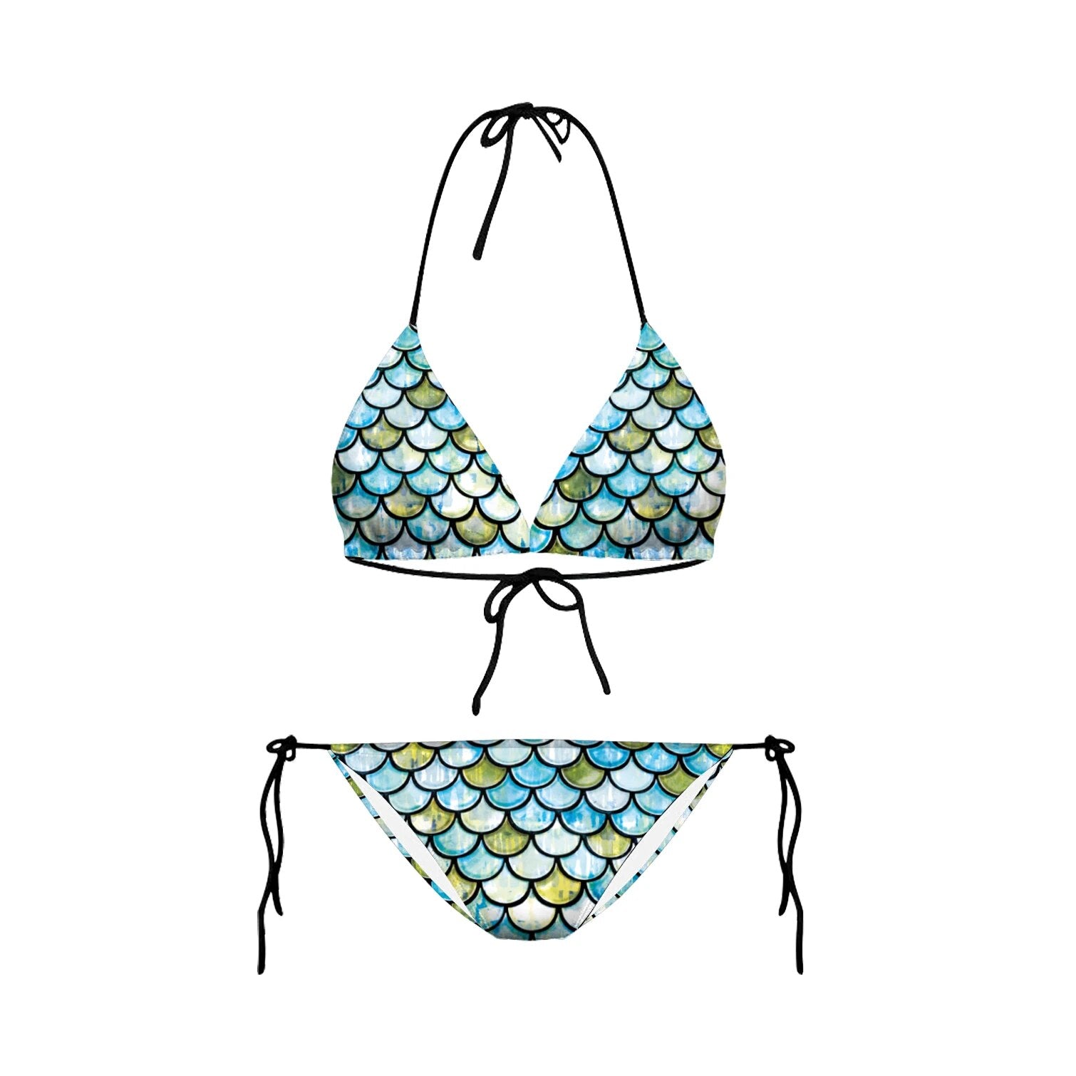 Bikini 2023 Plavky Mujer Sexy Set Swimsuit biquini Skull Printed Women Bra Swimwear Green Bathing Suit Bikinis Y03002