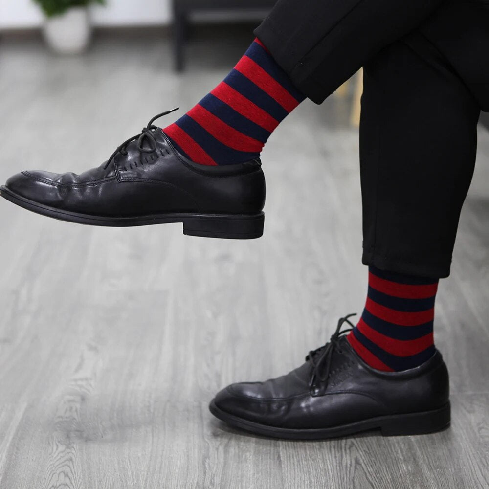 Match-Up New styles wholesale man's brand cotton socks stripe socks  free shipping