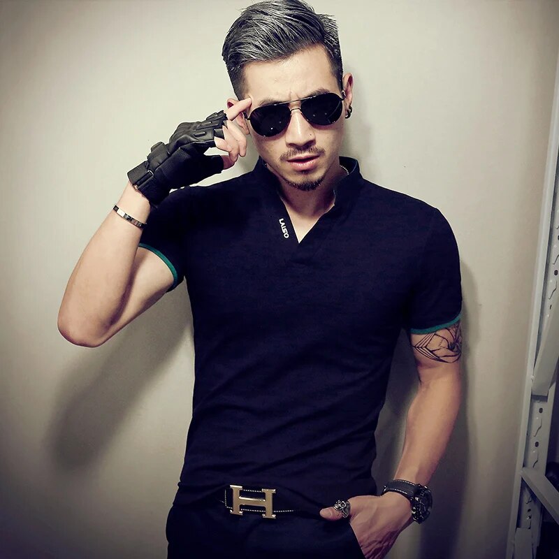 2022 New Arrival Cotton Men Polo Shirt Tops Fashion Brand Plus Size Short Sleeve Black White Polo Shirt Homme Camisa 5XL