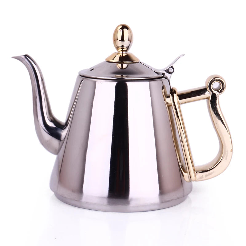 Humanized Handle Mirror Surface Delicate Water Kettle Inner With Tea Filter Induction Cooker Tea Kettle Coffee Pot 1.2L