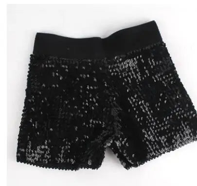 1pcs/lot woman dancing short lady sequined elastic waist shorts patchwork skinny sequined shorts