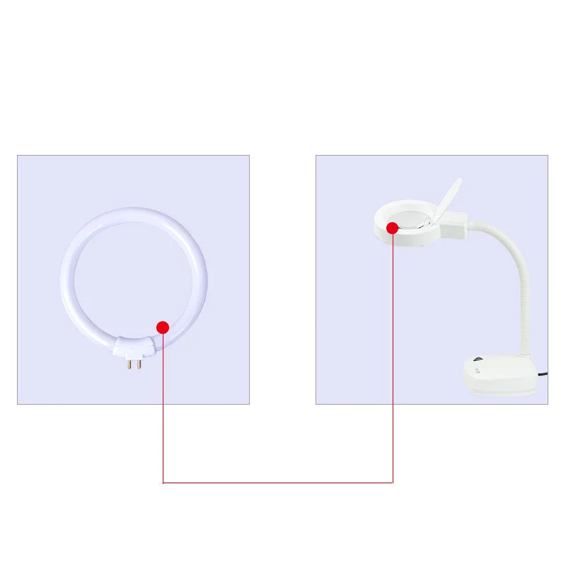 T4 Annular Tubes Anti-four-pin 11W 110V & 220V Magnifying Glass Light G10q Small Desk Lamps Bulb Fluorescent Ring Lamp White