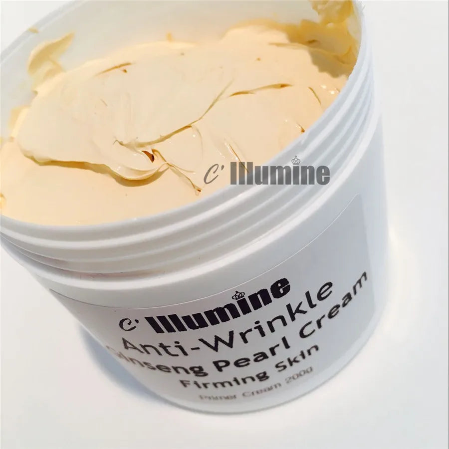 Natural Foundation Makeup primer Ginseng White Pearl Day Cream Cheese Pearl Cream Whitening Freckle  Skin Care Products 200g