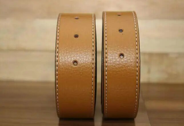 new Luxury Brand H Belts for Men High Quality Pin Buckle Male Strap Genuine Leather Waistband Ceinture Homme,No Buckle 3.3cm