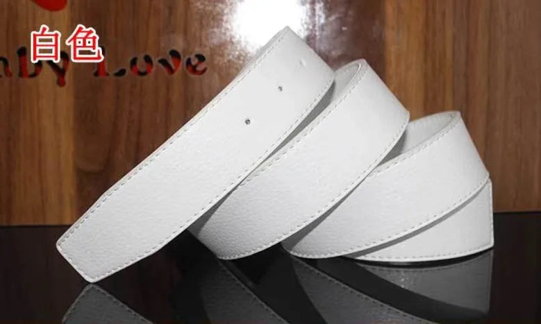 new Luxury Brand H Belts for Men High Quality Pin Buckle Male Strap Genuine Leather Waistband Ceinture Homme,No Buckle 3.3cm