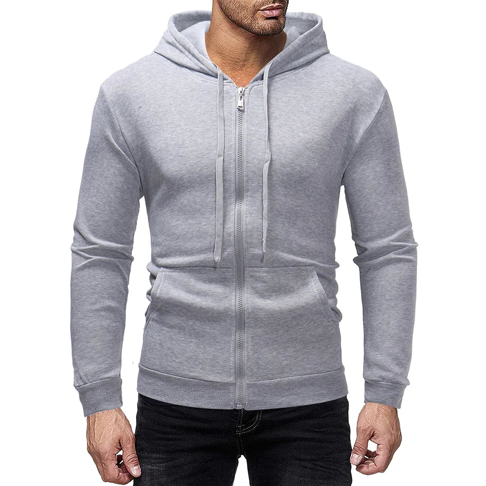 Mens Hoodies Solid Color Hooded Sweatshirts