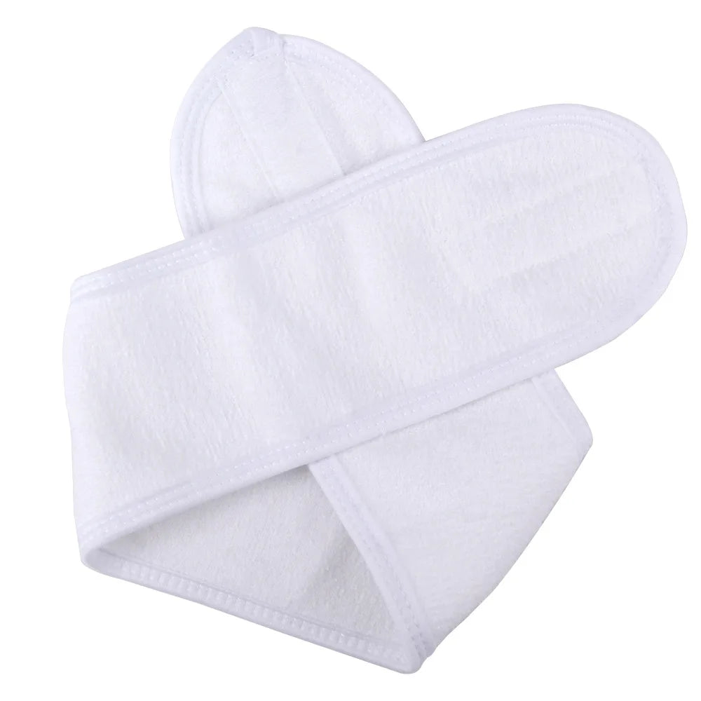 1pcs Eyelashes Extension Wash Face/Spa/Eye Lash Soft Face Headband Make Up Wrap Head Terry Cloth Headband with Magic Tape Tool