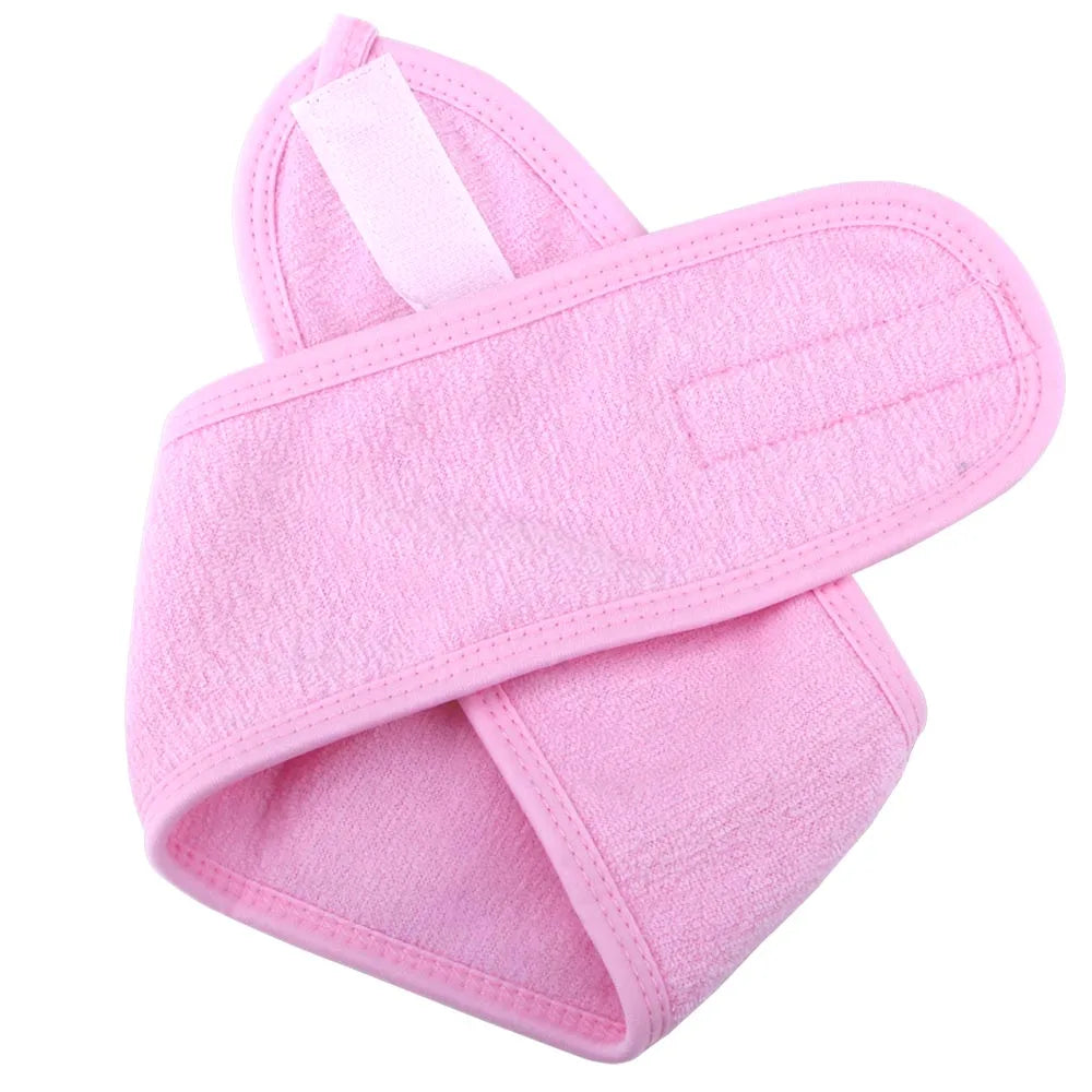 1pcs Eyelashes Extension Wash Face/Spa/Eye Lash Soft Face Headband Make Up Wrap Head Terry Cloth Headband with Magic Tape Tool