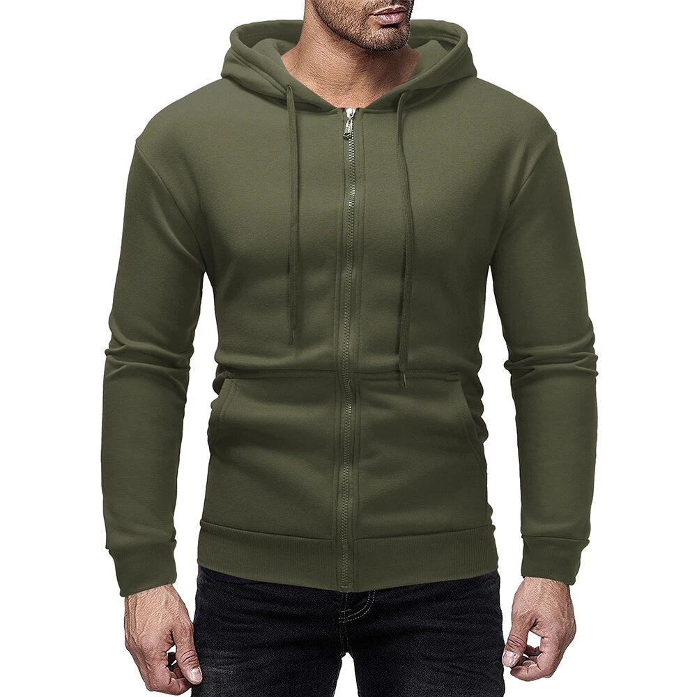 Mens Hoodies Solid Color Hooded Sweatshirts