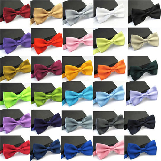 Sale 1PC Gentleman Men Classic Tuxedo Bowtie Necktie For Wedding Party Bow tie knot Bow Tie Boys Fashion 33 Solid Colors