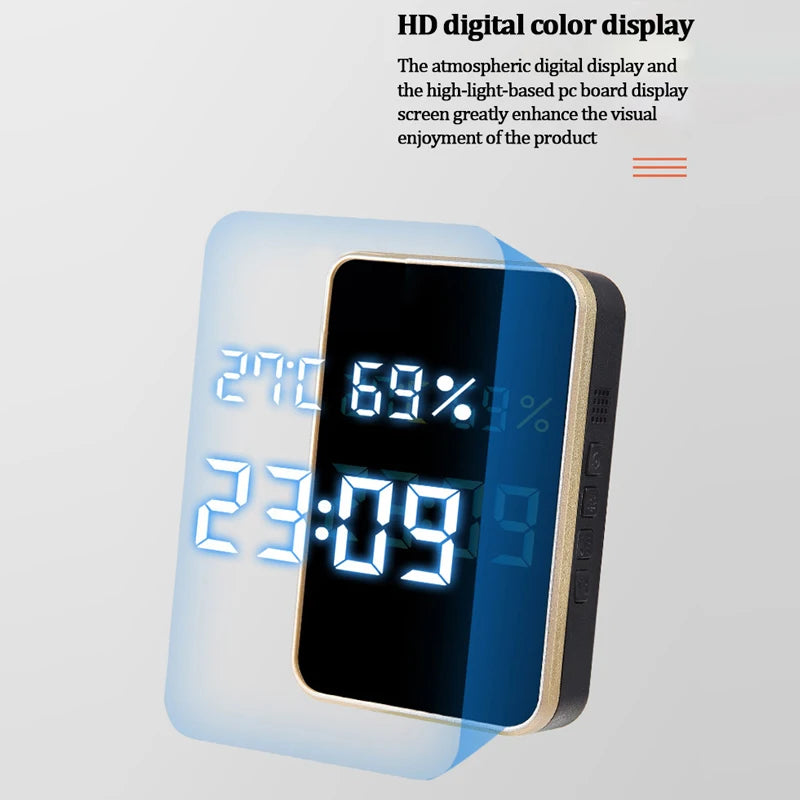 Self Powered Wireless DoorBell Door Bell DisplayTemperature Humidity Time No Battery EU US Plug Smart Home