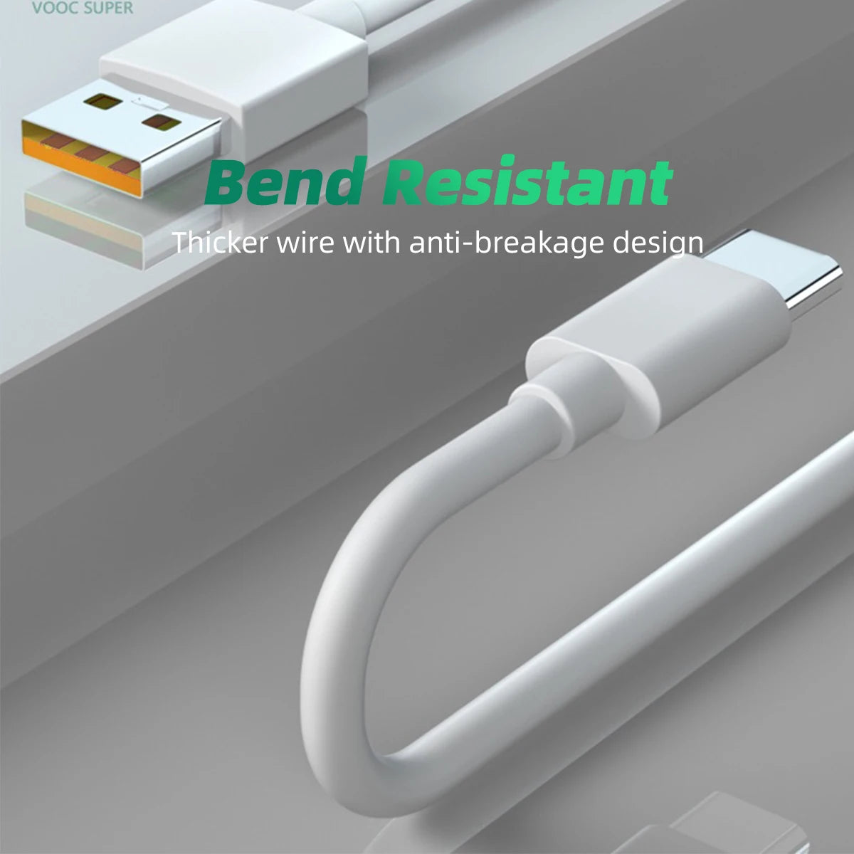 Fonken Super Fast Charge Cable 65W 6.5A Type C Data Cord Mobile Phone Wire USB C Charger Cables for Oppo Find X3 Pro Neo Reno 6
