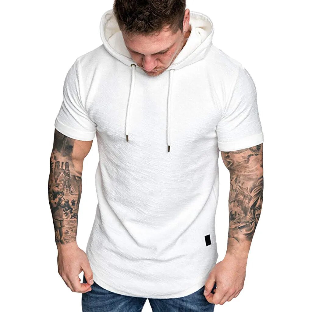 MRMT 2023 Brand New Mens Hoodies Sweatshirts Short Sleeve Men Hoodies Sweatshirt Casual Solid Color Man hoody For Male Hooded