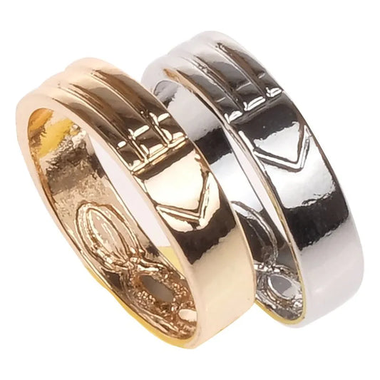 Unisex Stainless Steel Atlantis Rings Silver/gold Colors For Women And Men