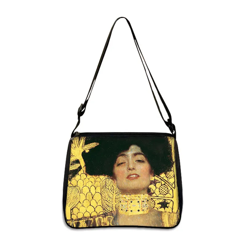 Van Gogh Art Famous Paintings Handbag Women Shoulder Bags Oil Painting Starr Night / Mona Lisa Shopping Bag Canvas Tote Bags