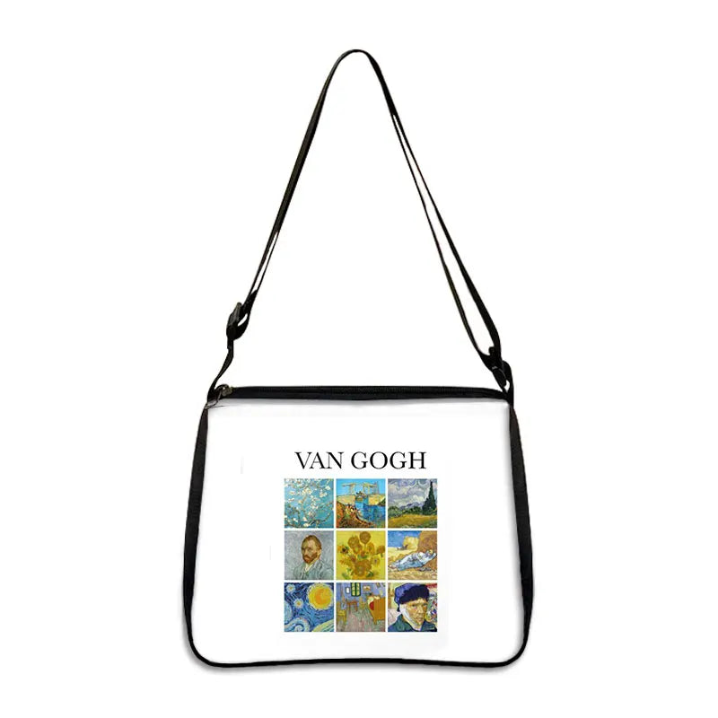 Van Gogh Art Famous Paintings Handbag Women Shoulder Bags Oil Painting Starr Night / Mona Lisa Shopping Bag Canvas Tote Bags