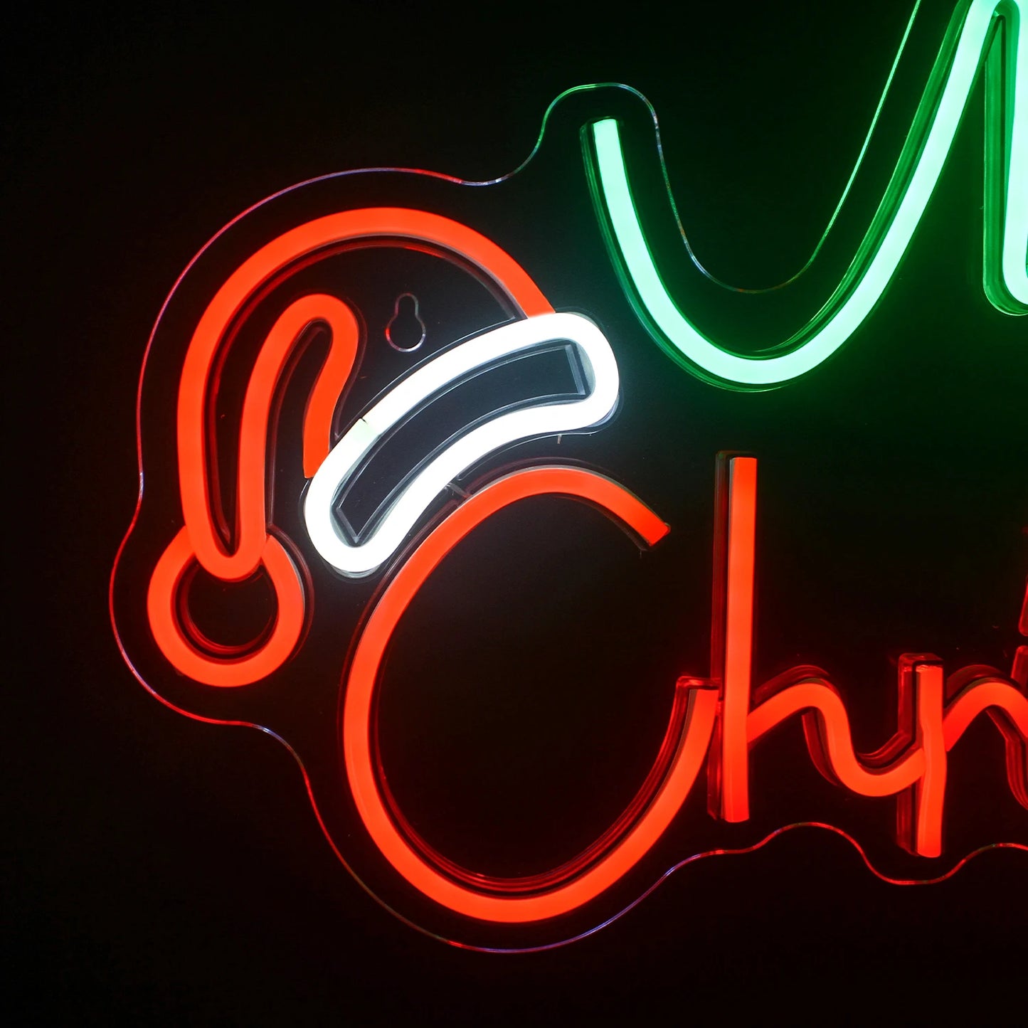 merry Christmas Neon Signs Colorful Christmas Tree Acrylic LED Neon Lights Festival Home Bedroom Party Christmas Wall Decorati