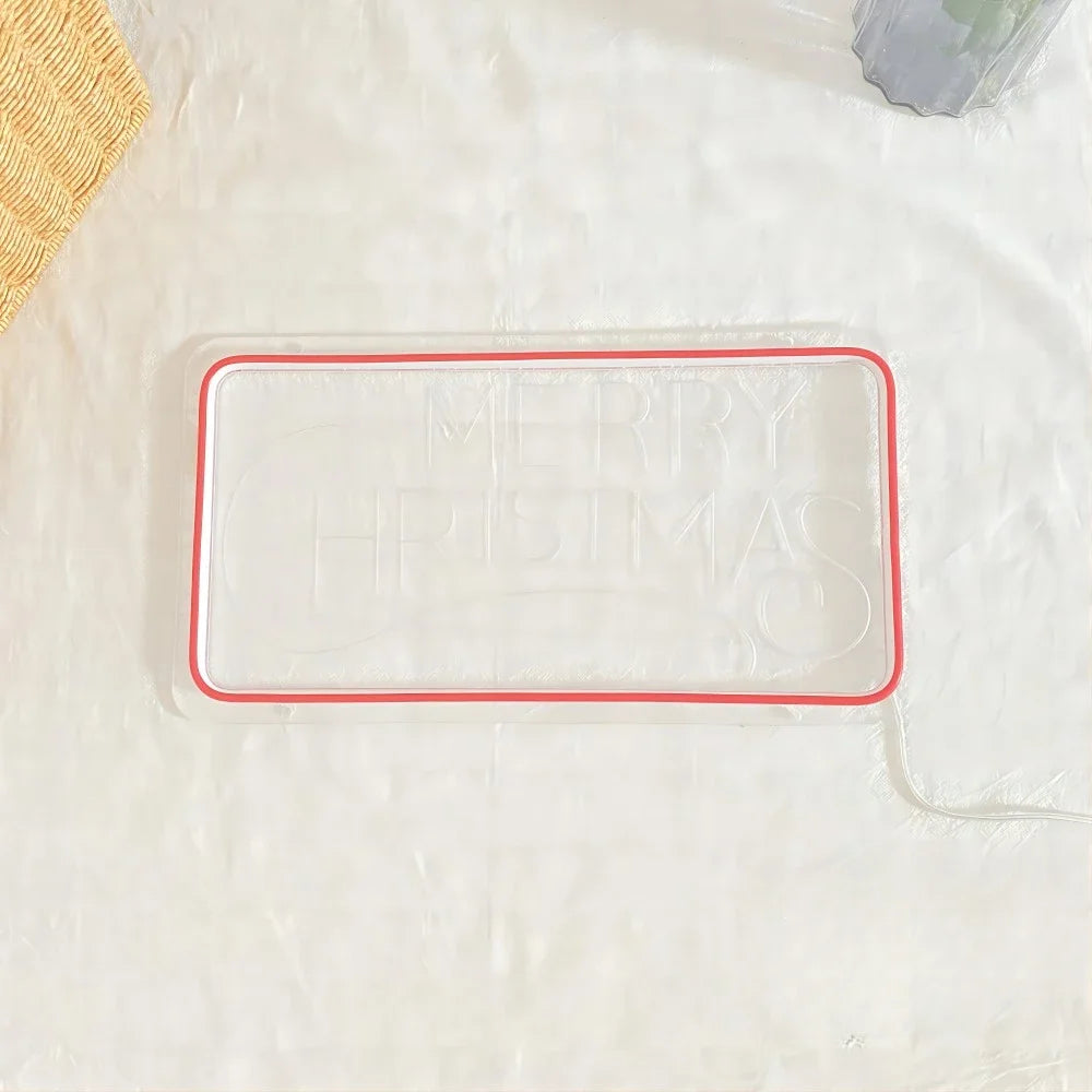 Merry Christmas Neon Sign Engrave Personal LED Lights For Christmas Decorations New Year Tropical Neon Wall Decor Support Custom