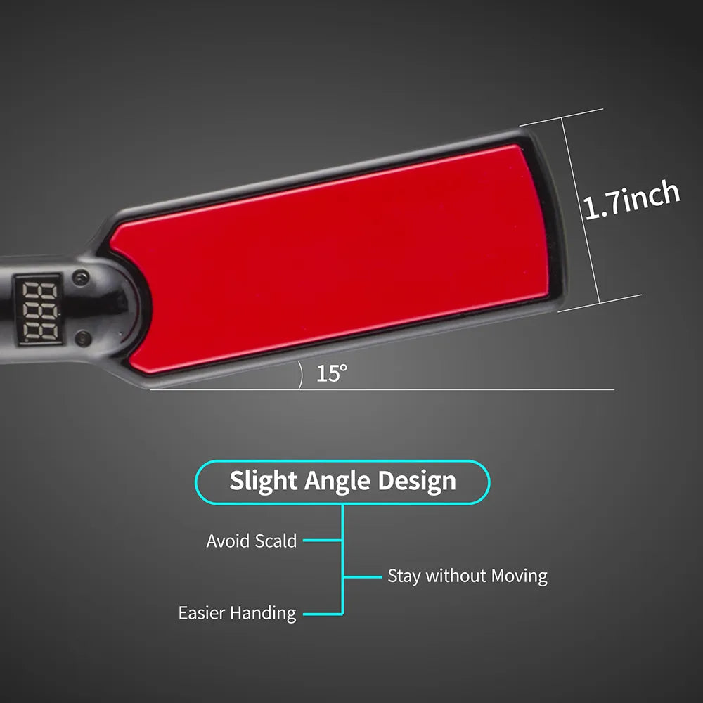 MCH Titanium Flat Iron 480F High Temperature 2 IN 1 Hair Straightener Curler Professional Wide Plates Keratin Treament Irons