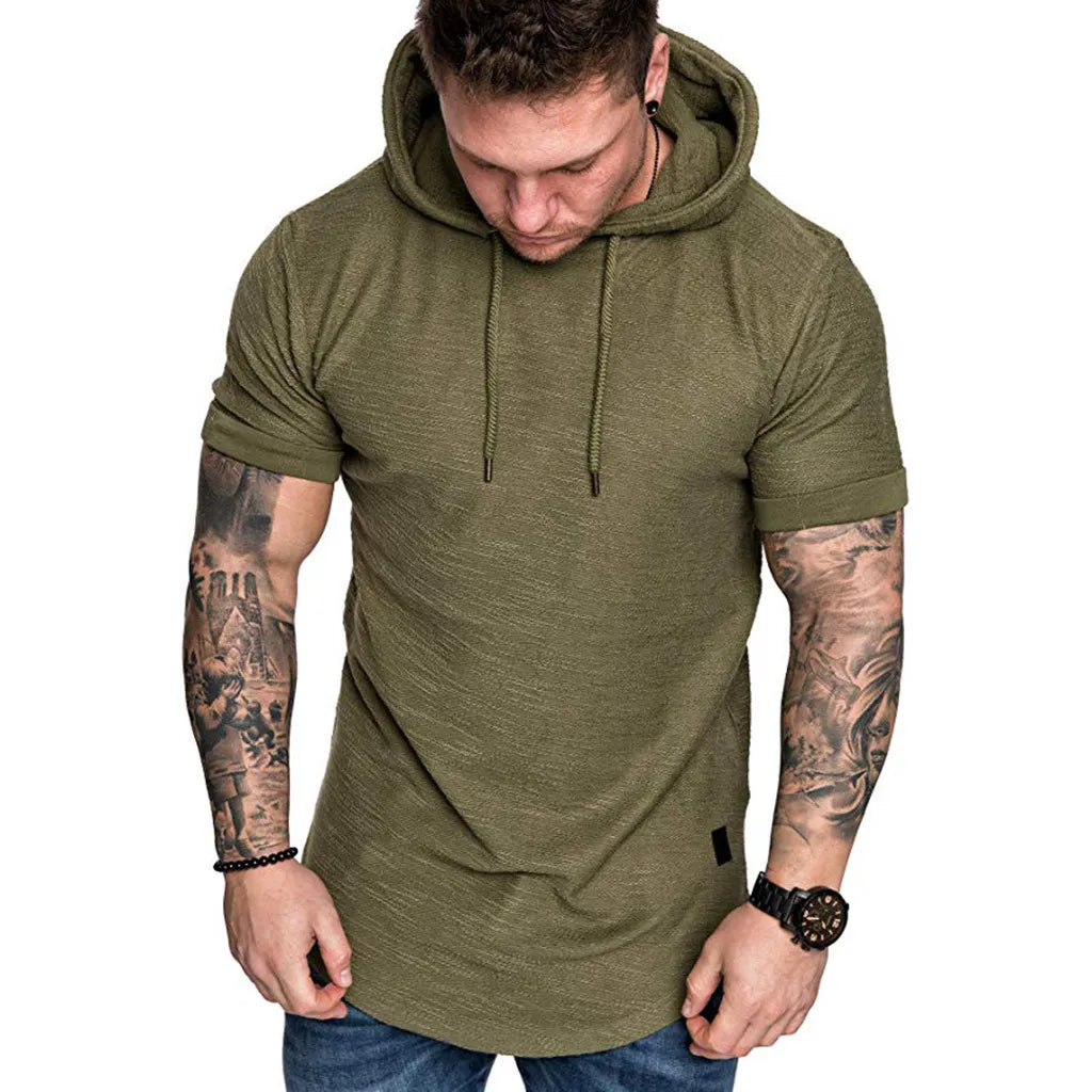 MRMT 2023 Brand New Mens Hoodies Sweatshirts Short Sleeve Men Hoodies Sweatshirt Casual Solid Color Man hoody For Male Hooded