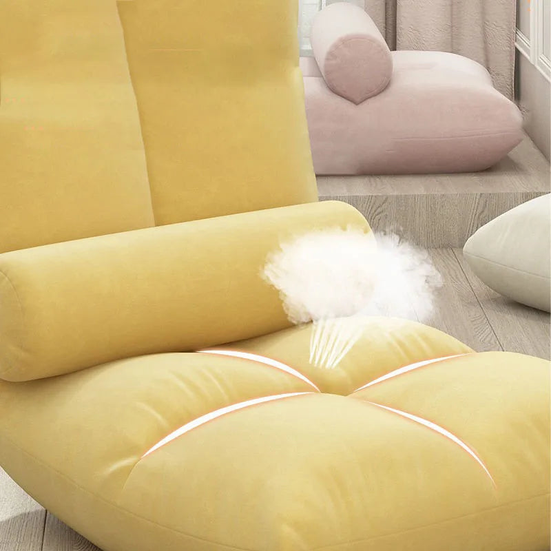 Chaise Lounge Lazy Sofa Folding Recliner Chair Bedroom Tatami Cushion Comfortable Relaxing Chair Beach Balcony Individual Chair