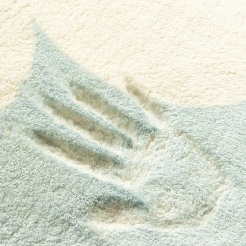 KEEP OFF Carpet White Black Fluffy Rug Modern Butterfly Area Rug for Living Room Bedroom Bedside Carpet Rug Anti-slip Floor Mat