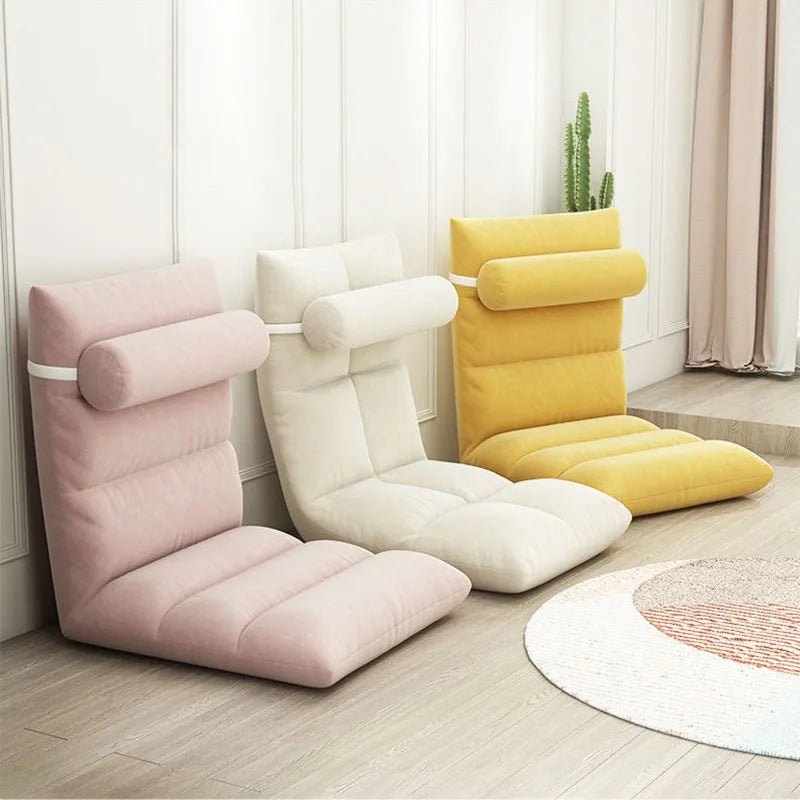 Chaise Lounge Lazy Sofa Folding Recliner Chair Bedroom Tatami Cushion Comfortable Relaxing Chair Beach Balcony Individual Chair