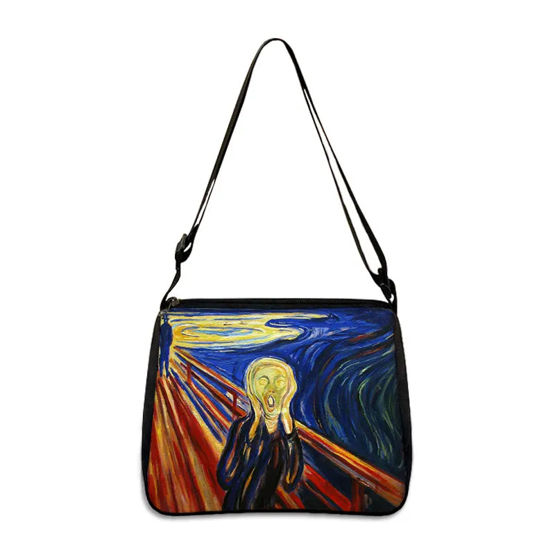 Van Gogh Art Famous Paintings Handbag Women Shoulder Bags Oil Painting Starr Night / Mona Lisa Shopping Bag Canvas Tote Bags