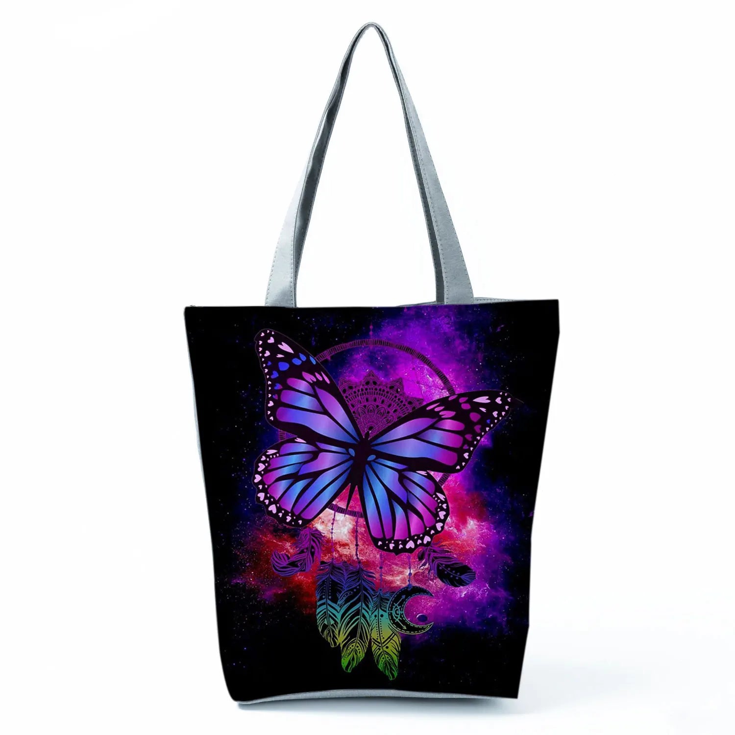 Simple Style Bee Butterfly Printed Shoulder Bag Female Beautiful Travel Shipping Tote Bag Portable Lunch Box Bento Outdoor Packs