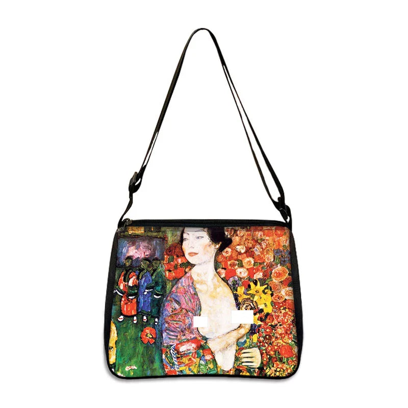 Van Gogh Art Famous Paintings Handbag Women Shoulder Bags Oil Painting Starr Night / Mona Lisa Shopping Bag Canvas Tote Bags