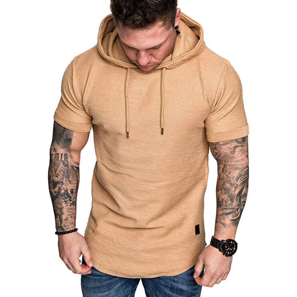 MRMT 2023 Brand New Mens Hoodies Sweatshirts Short Sleeve Men Hoodies Sweatshirt Casual Solid Color Man hoody For Male Hooded