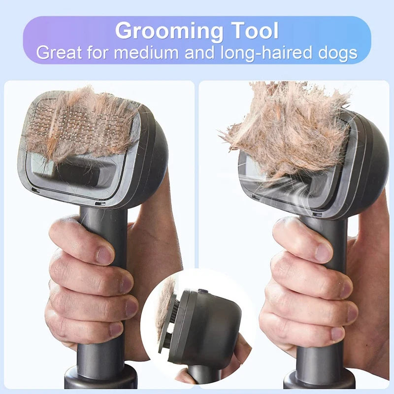 2-In-1 Dog Grooming And Deshedding Vacuum Brush Kit For Dyson V7 V8 V10 V11 V12 V15 Vaccum Cleaner Parts For Dog And Cat Hair