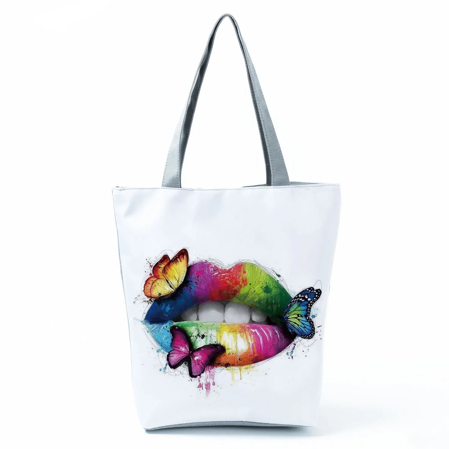 Simple Style Bee Butterfly Printed Shoulder Bag Female Beautiful Travel Shipping Tote Bag Portable Lunch Box Bento Outdoor Packs