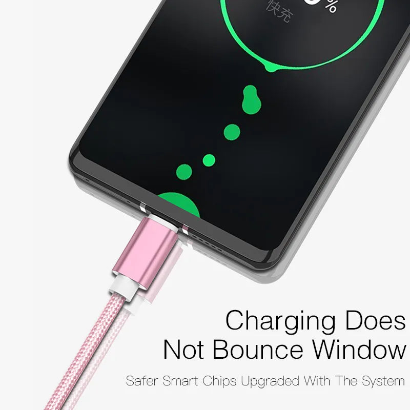 1M 2M 3M USB Type C Cable Mobile Phone Fast Charging Data Mirco Type-C Charger Cord For Xiaomi 12 11 Samsung S22 POCO M5 Redmi