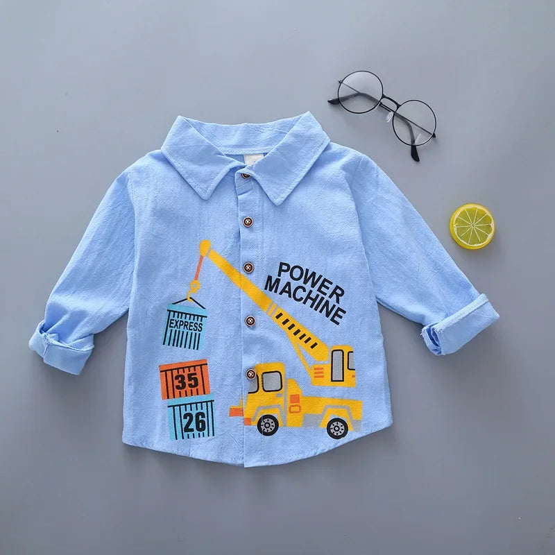 DIIMUU Spring Autumn Kids Baby Boys Cotton Clothes Shirt Toddler Girls Tee Clothing Children Wears Infant Blouse 1 2 3 4 5 Years