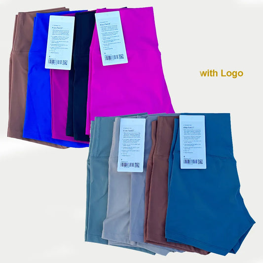 New Women-Lulu Shorts Tights Running Luluwomen Short Gym Woman Yoga Wear Seamless Push Up Fitness Leggings Sports Lulemon Dupes