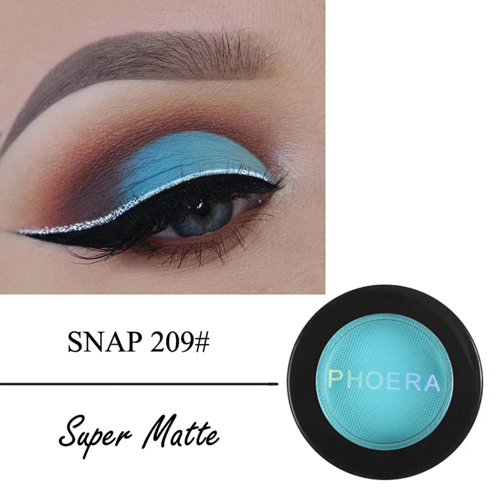 PHOERA Matte 12 Colors Eye Shadow Powder Easy To Color Single Eyeshadow Palette Long-lasting Beauty Eye Makeup Cosmetics TSLM1