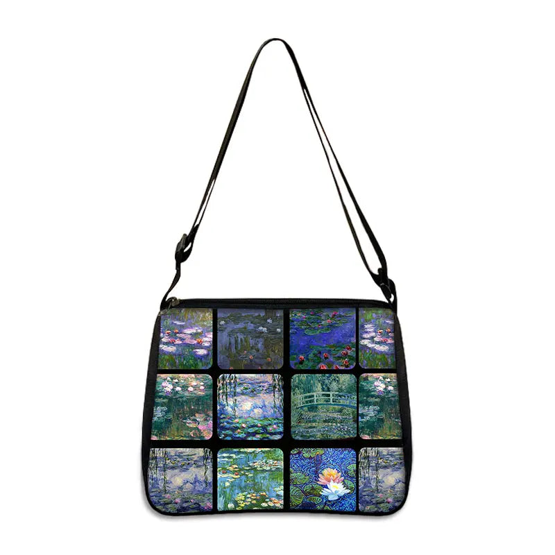 Van Gogh Art Famous Paintings Handbag Women Shoulder Bags Oil Painting Starr Night / Mona Lisa Shopping Bag Canvas Tote Bags